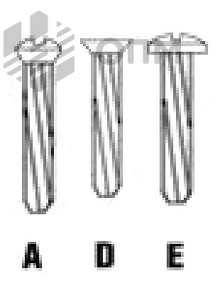 DIN 7516 Винт резьбонарезающий с крестообразным шлицем и с различными головками