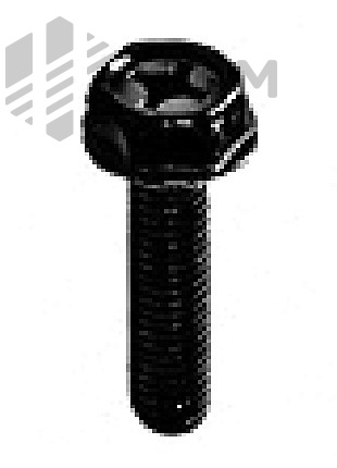 ОПМ 102010 Болт с шестигранной головкой и крестообразным шлицем, с узким буртиком