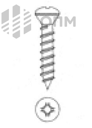 DIN 7983 Саморез с полупотайной головкой (~ISO 7051)