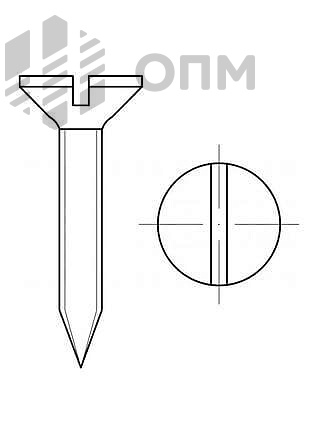 ГОСТ 11652-80 Винт самонарезающий (саморез) с потайной головкой