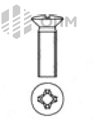 DIN 966 Винт с полупотайной головкой и крестообразным шлицем 