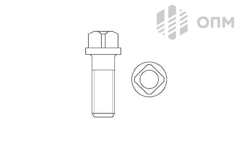 ГОСТ 1488-84 Винт установочный с квадратной головкой и буртиком