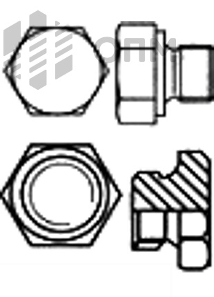 DIN 7604 Пробка резьбовая с шестигранной головкой