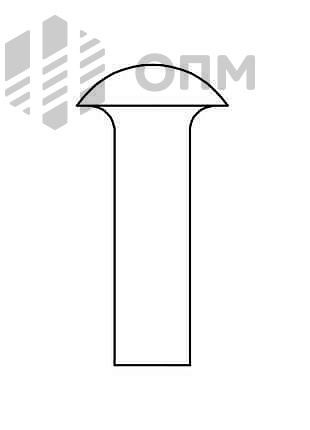 ГОСТ 10299-80 Заклепка с полукруглой головкой класса точности B и С