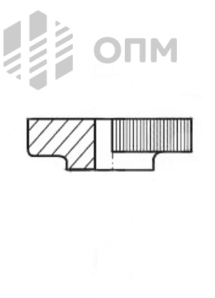 DIN 467 Гайка рифленая с накаткой низкая круглая