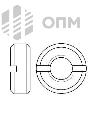 ГОСТ 10657-80 Гайка круглая со шлицем на торце