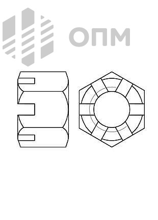 ГОСТ 5932-73 Гайка шестигранная прорезная или корончатая класса точности А