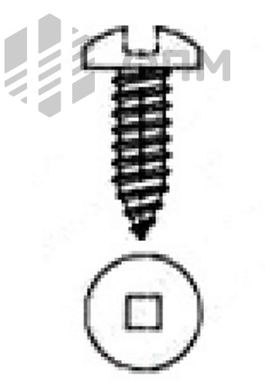 ОПМ 106010 Саморез для листового алюминия с цилиндрической скруглённой головкой и квадратным шлицем