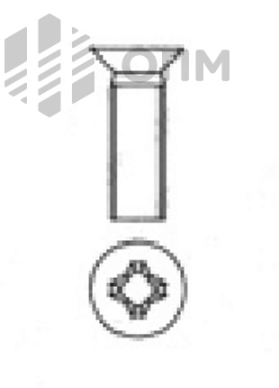 DIN 965 Винт с потайной головкой и крестообразным шлицем