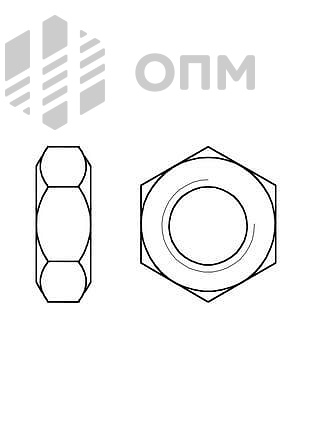ГОСТ 15522-70 Гайка низкая с уменьшенным размером