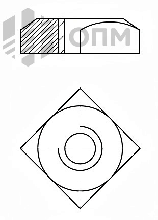 DIN 557 Гайка квадратная