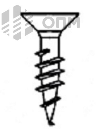 ОПМ 606009 Саморез для ДСП, с потайной уменьшенной головкой, шлиц Pz