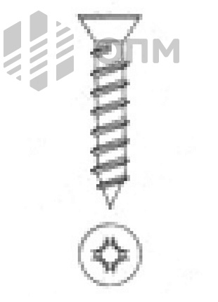 DIN 7982 Саморез с потайной головкой (~ISO 7050)