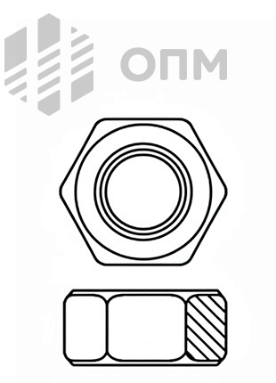 ОСТ 26-2038-96 Гайка шестигранная для фланцевых соединений