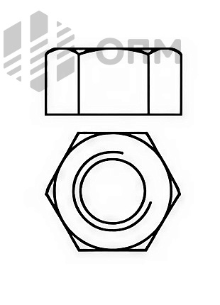 ISO 8674 Гайка шестигранная высокая с мелким шагом резьбы 