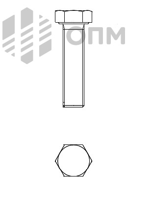 ISO 8676 Болт с шестигранной головкой мелкий шаг резьбы (полная резьба)