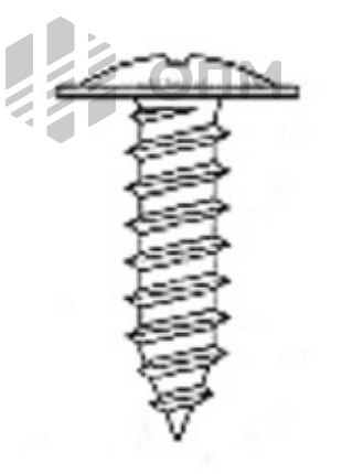 ОПМ 106042 Саморез для листового металла с полукруглой головкой и пресс-шайбой, шлиц Ph