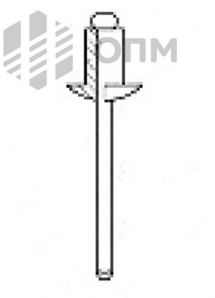 ISO 16584 Заклепка вытяжная с плоской головкой NiCu/St NiCu/SS