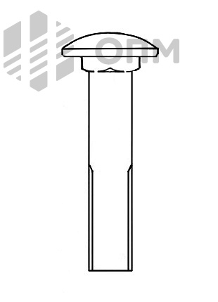ISO 8678 Болт с уменьшенной полукруглой головкой и квадратным коротким подголовком