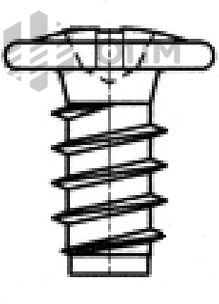 ОПМ 601004 Евровинт мебельный с плоской головкой и пресс-шайбой, шлиц Pz