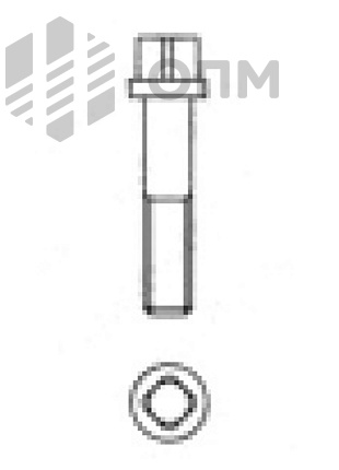DIN 478 Винт установочный с квадратной головкой и буртиком