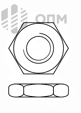 DIN 439 Гайка низкая с фаской