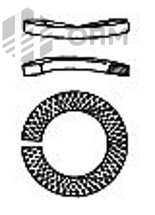 ОПМ 104042 Шайба-гровер VSK, VSK-Z изогнутая, со стопорящей поверхностью, (~DIN 128)