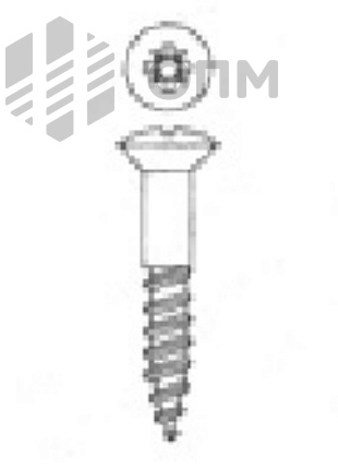 DIN 7995 Шуруп с полупотайной головкой и крестообразным шлицем (дерево)