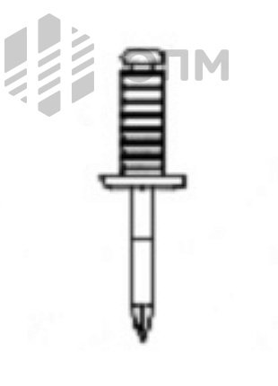 ОПМ 109004 Заклепка вытяжная рифленая с плоской головкой