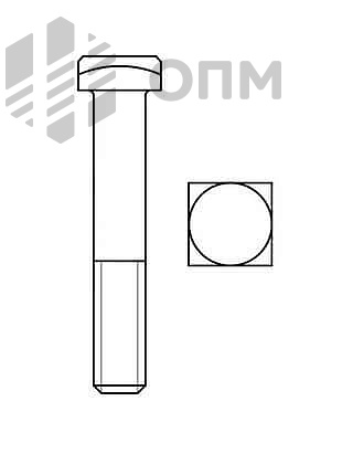 ГОСТ 13152-67 Болт к пазам станочным обработанным