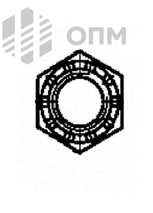 ГОСТ 10609-72 Гайка шестигранная корончатая с уменьшенным размером «под ключ» с диаметром резьбы свыше 48 мм (класс точности А)