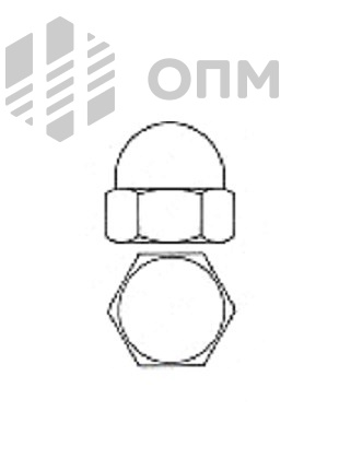 DIN 1587 Гайка колпачковая