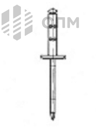 ОПМ 109002 Заклепка вытяжная многозажимная с плоским буртиком