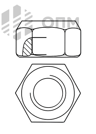 ISO 7042 Гайка шестигранная самостопорящаяся