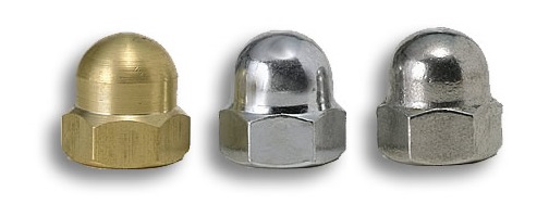 Гайка колпачковая из латуни, стали и нержавеющей стали